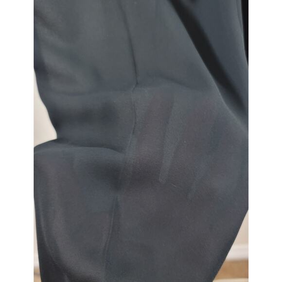 VTG Marmie West Black Sequin Hem Pleated Pull On Pants Medium Large Lightweight - Picture 3 of 7